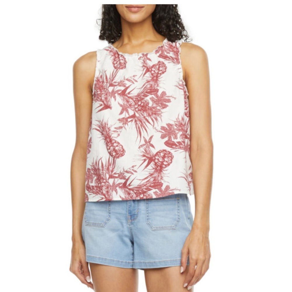 NEW a.n.a Flattering Summer Sleeveless Tank Top 100% cotton size Large